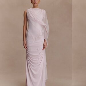 Meshki Blush Draped Maxi Dress